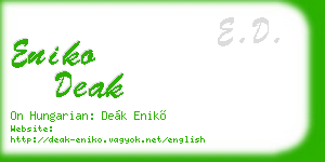 eniko deak business card