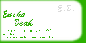 eniko deak business card